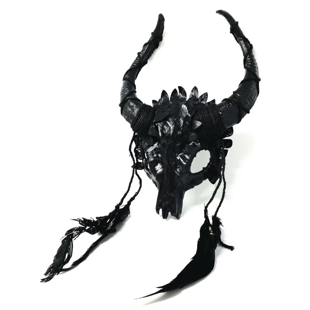Krampus Ram Goat Demon with Horns Devil Halloween Masquerade Masks Party